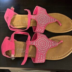 Pink glitter women’s sandals